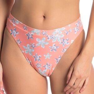 BECCA Floral Print French Cut Bikini Swim Bottom
